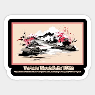 Japan Zen Style Serene Mountain Sticker